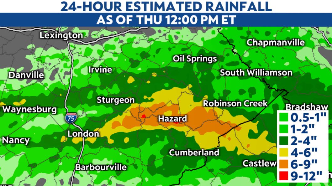 Showers today keep Flood Watch in place in eastern Kentucky