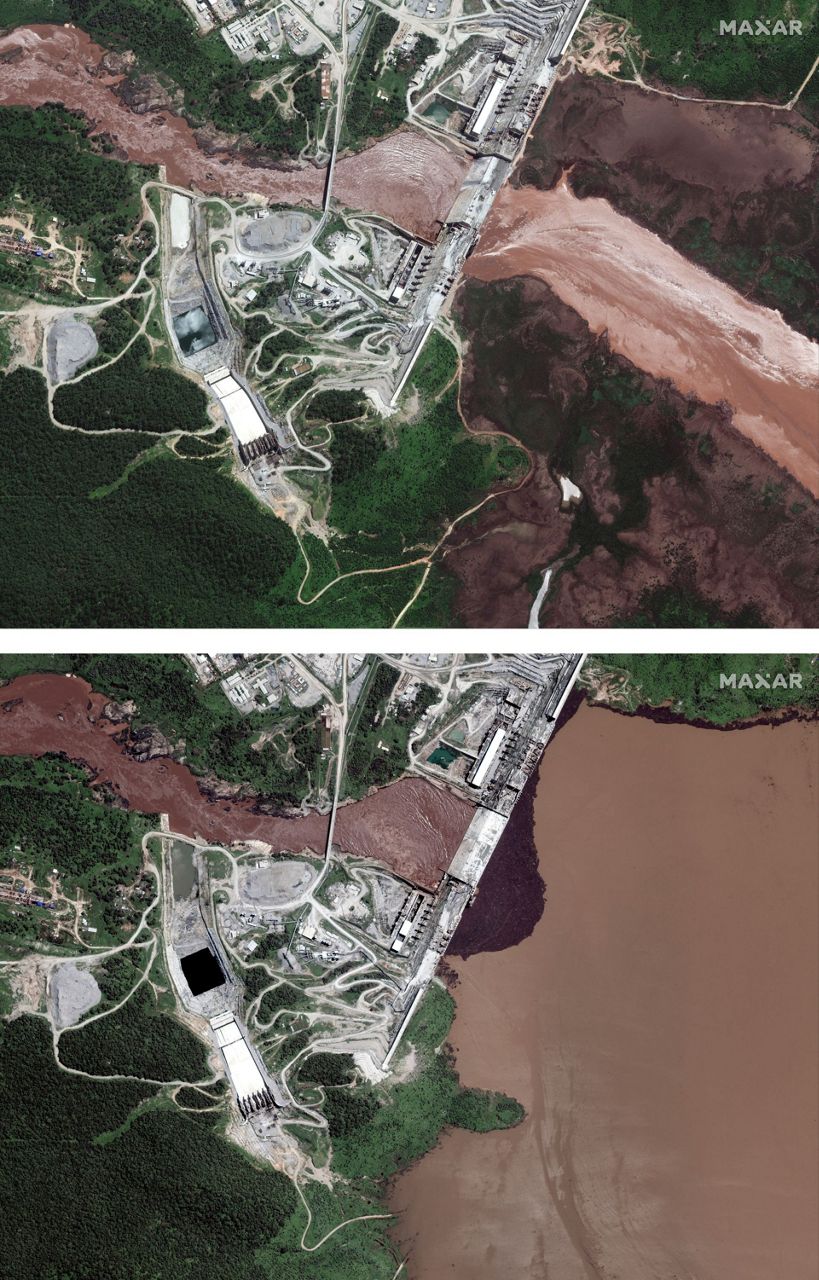 Satellite Images Show Ethiopia Dam Reservoir Swelling