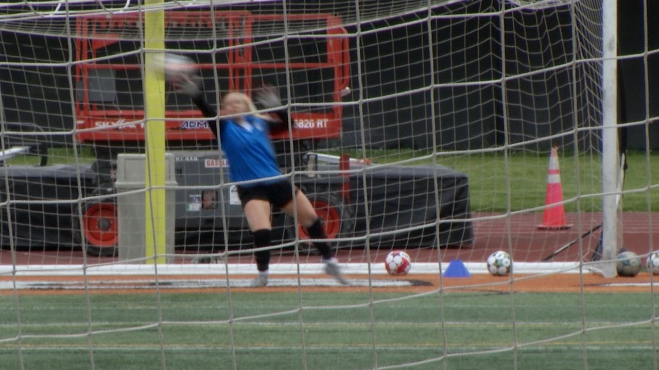 Goalkeeper Shea Vanderbosch in practice ahead of the 2025 FC Buffalo season