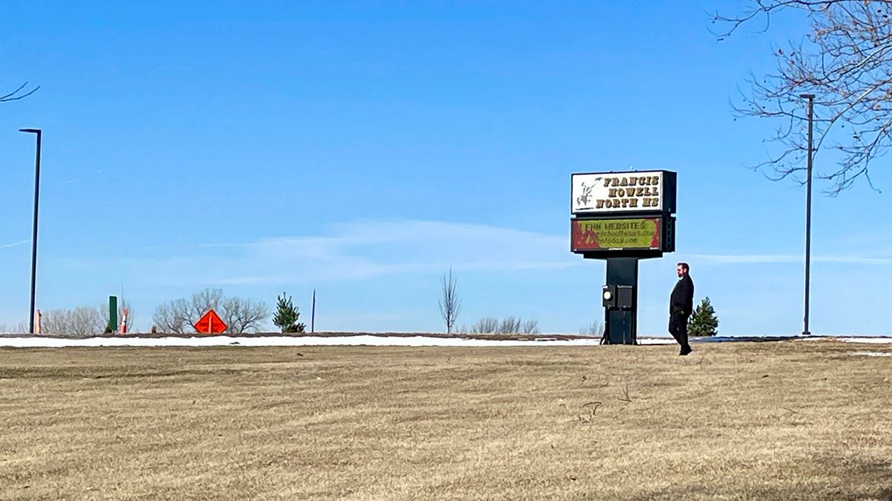 Pictured is the Francis Howell North High School marquee. All Francis Howell School District students are learning remotely Tuesday and Wednesday after “unexpected” network outages affected computer systems. (Spectrum News/Elizabeth Barmeier)