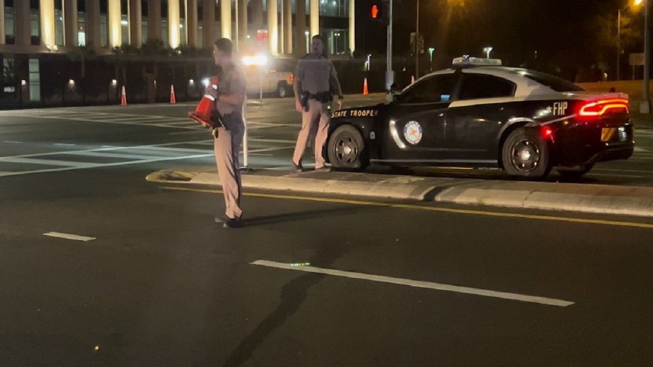 According to Tampa police, McKinley Drive between Busch Boulevard and Fowler Avenue reopened to traffic early Thursday once investigators determined the area was safe. The Florida Highway Patrol assisted in the investigation. (Spectrum News/Chris McDonald)