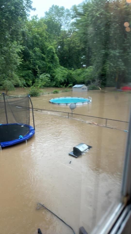 Flooding in St. Peters after the Dardenne Creek exceeded its banks.