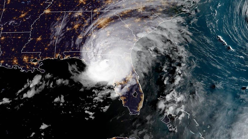 Satellite image of Hurricane Idalia as it made landfall in Florida on Aug. 30, 2023. (NOAA)