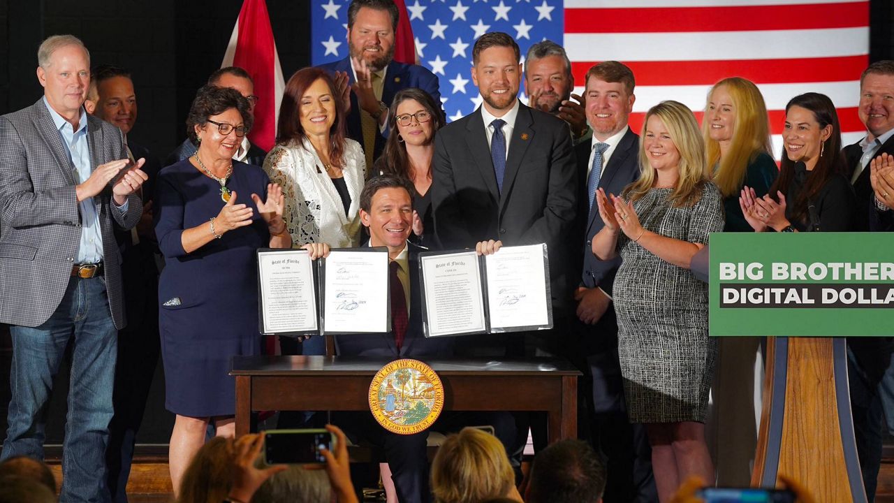 Gov. Ron DeSantis signed a bill on Friday, May 12, 2023, banning a "centralized digital dollar" in Florida. (Gov. Ron DeSantis/Twitter)