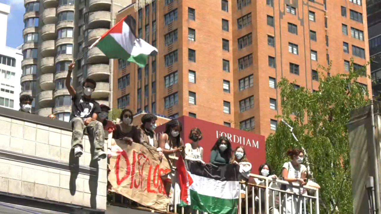 Fordham University Lincoln Center student protest