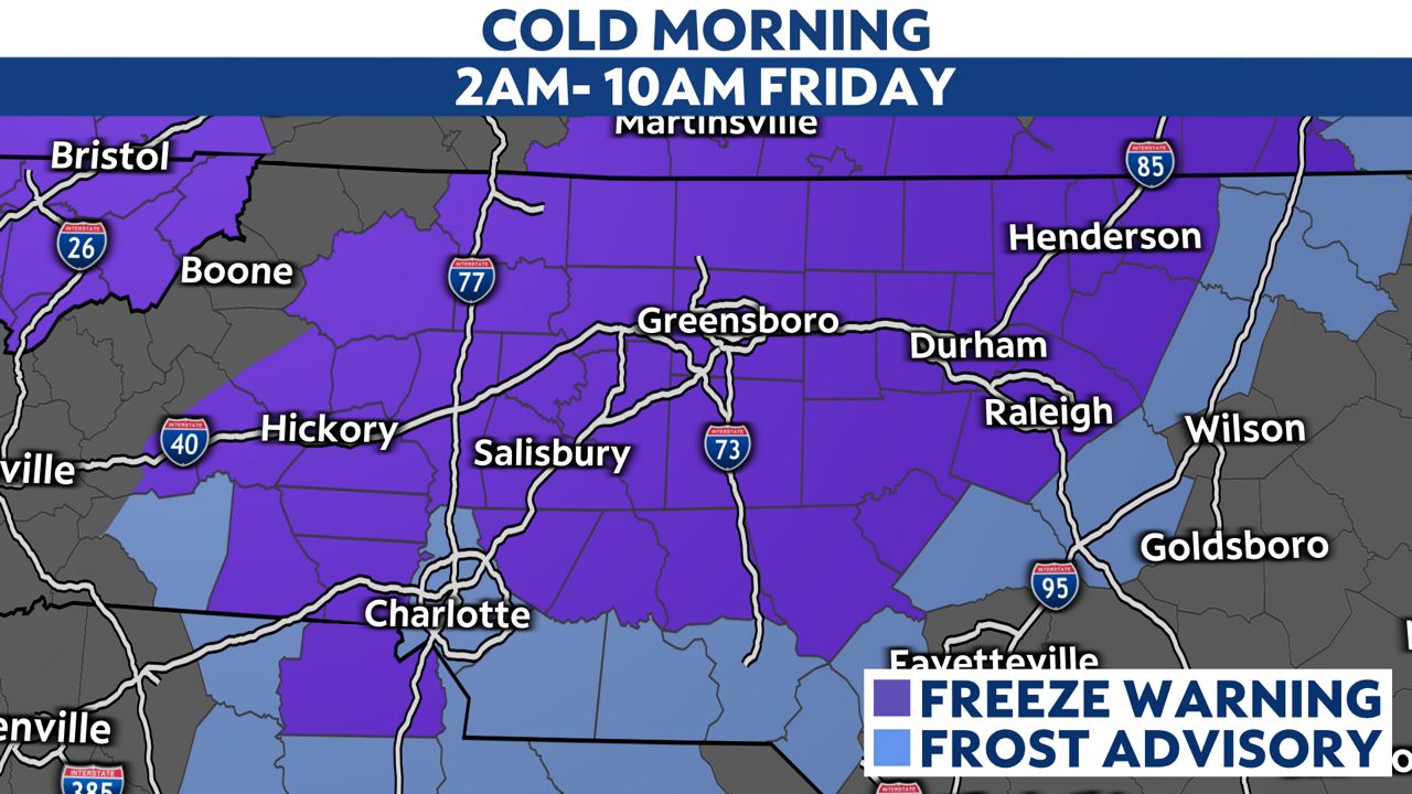 First frost and freeze expected Friday morning