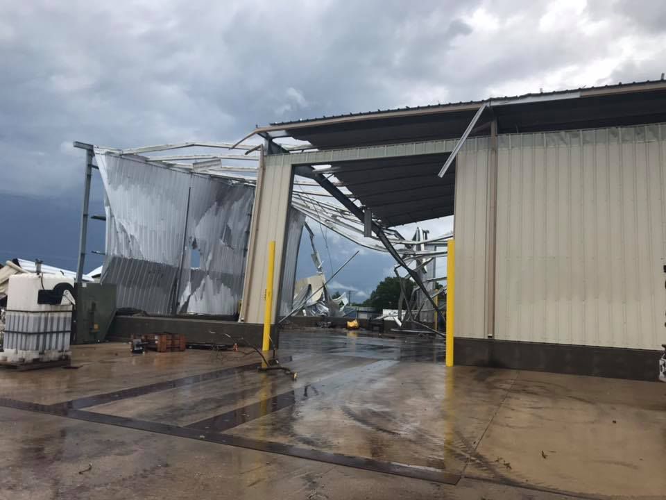 Several buildings have been destroyed in Fayette County in the wake of 2 tornadoes. 