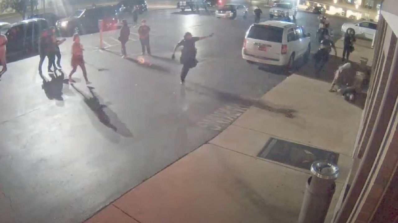 Ferguson Police have released surveillance and body-worn footage showing an incident late Friday night when a Ferguson Police officer suffered a head injury when he hit the ground while trying to apprehend a suspect following a protest outside the department. (Courtesy: Ferguson Police Department)