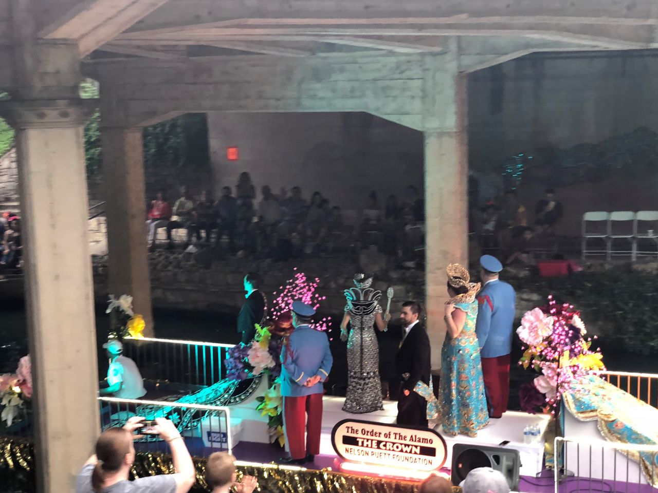 The Order of The Alamo crowned royalty waves to the crowds.