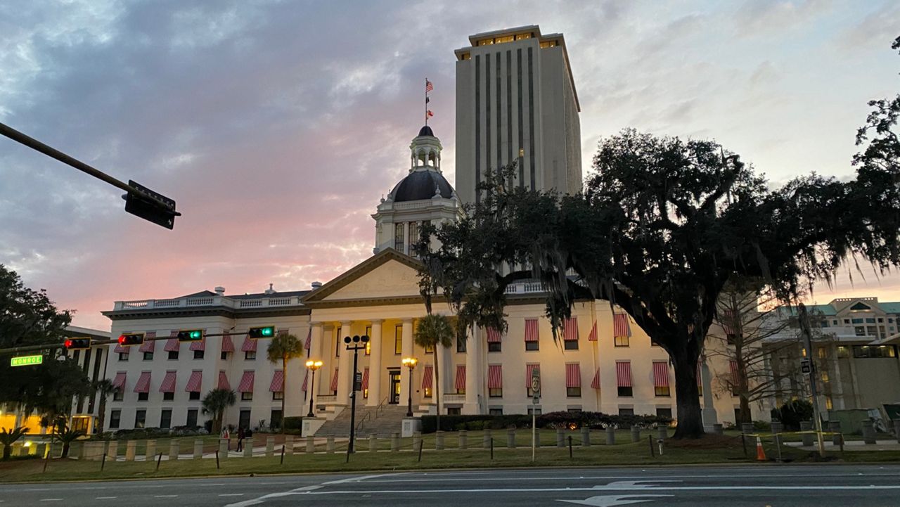 Florida’s Capitol showed few signs of a lockdown early Sunday. The  FBI has warned of armed protests at statehouses starting Sunday, after a mob stormed the U.S. Capitol on January 6. (Pete Reinwald/Spectrum News)