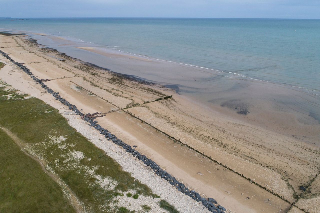 AP PHOTOS DDay Normandy sites today captured by drone