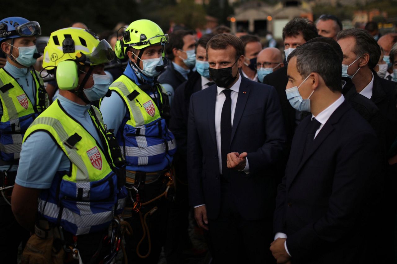 Macron Visits Flood-ravaged Mountains Above French Riviera