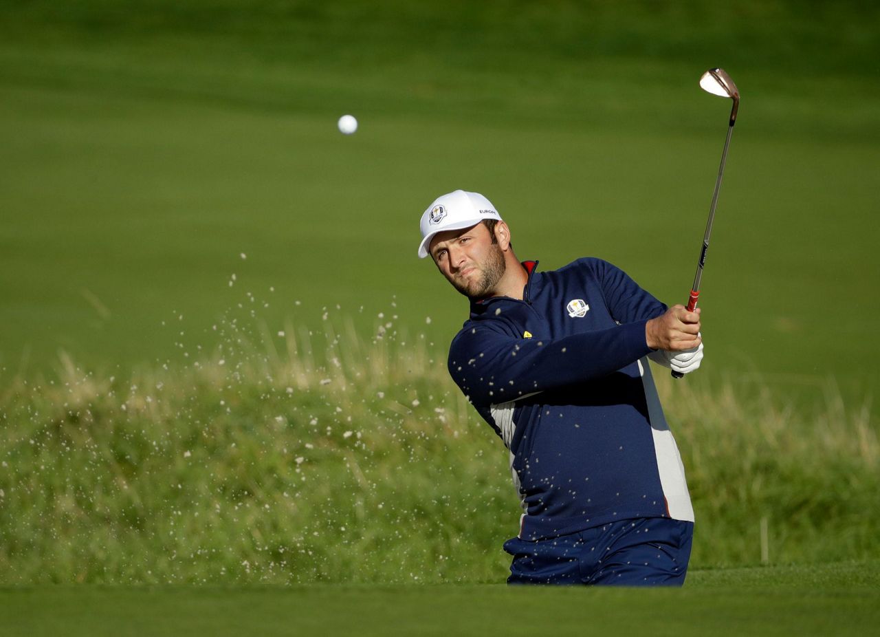 The Latest: Rahm quickly gets into Ryder Cup spirit