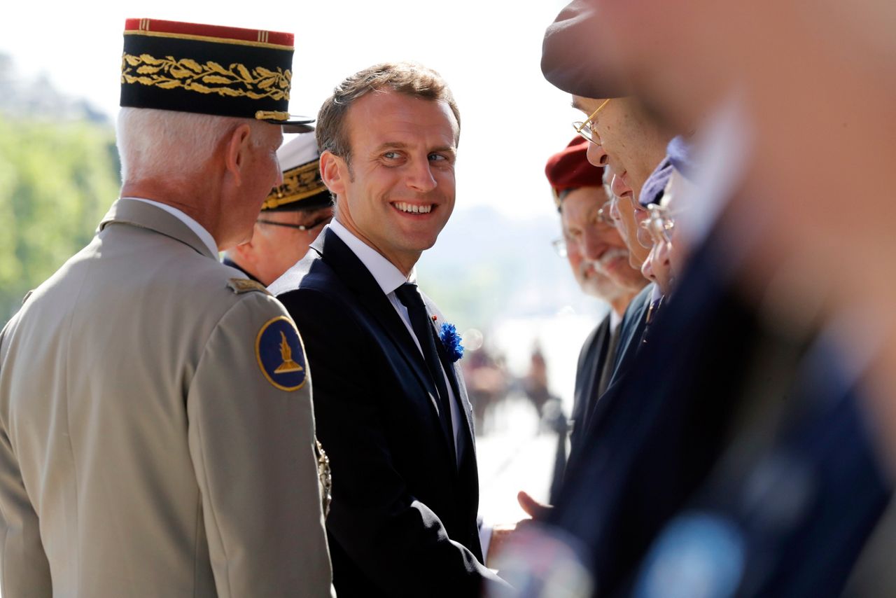 France's Macron marks 73 years since defeat of Nazis