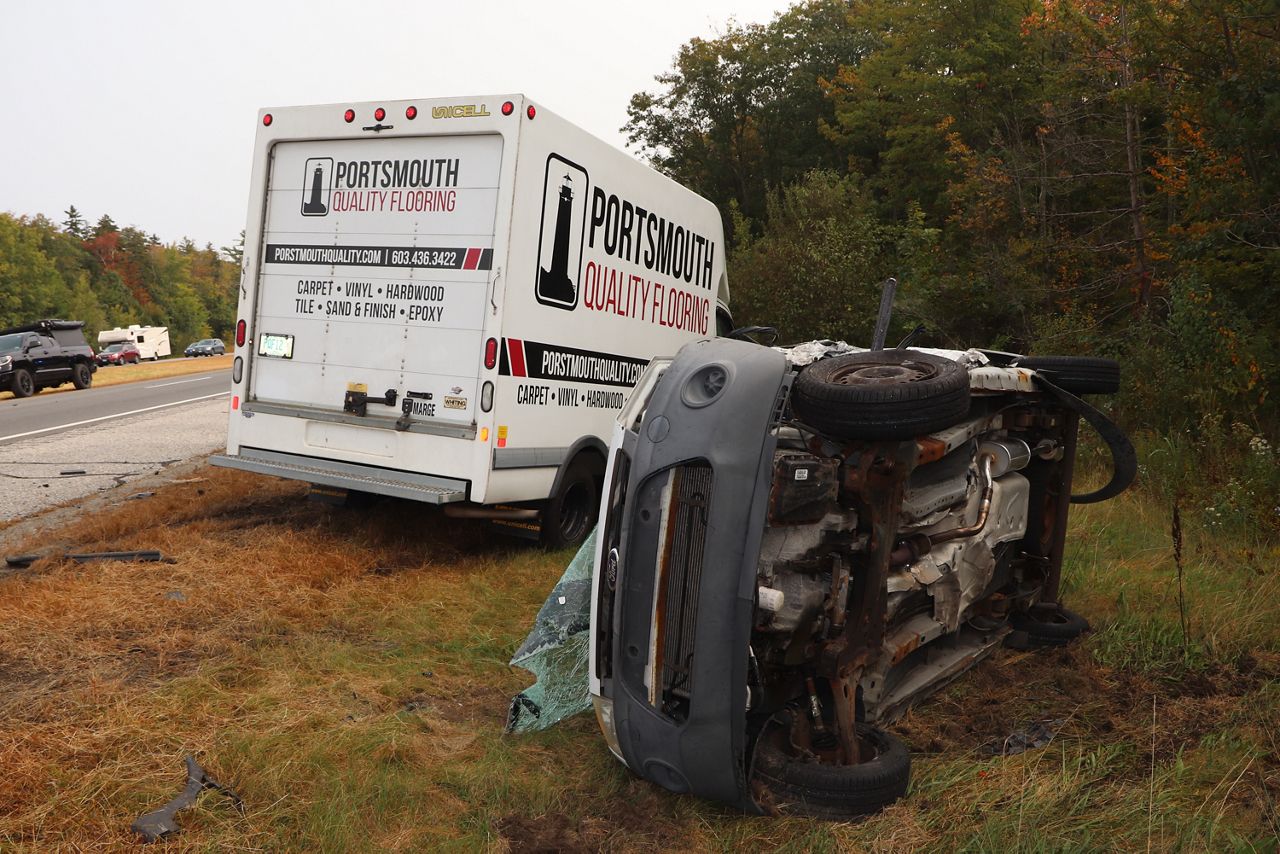 I-295 was closed for nearly two hours after a multi-vehicle accident allegedly caused by a driver under the influence headed the wrong way on the highway. (Maine State Police)