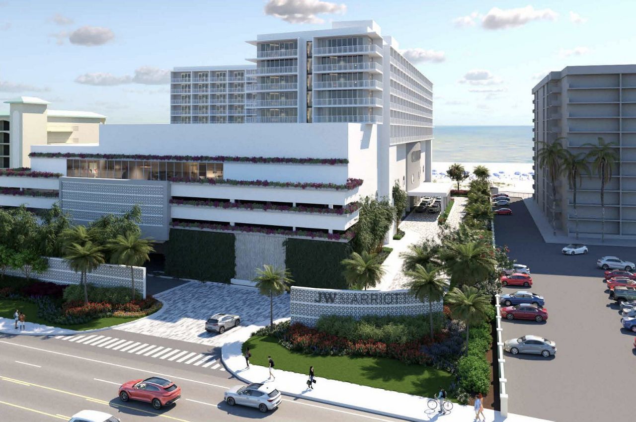 Renderings of what could be coming to the Sirata Beach Resort property on St. Pete Beach. (City of St. Pete Beach)