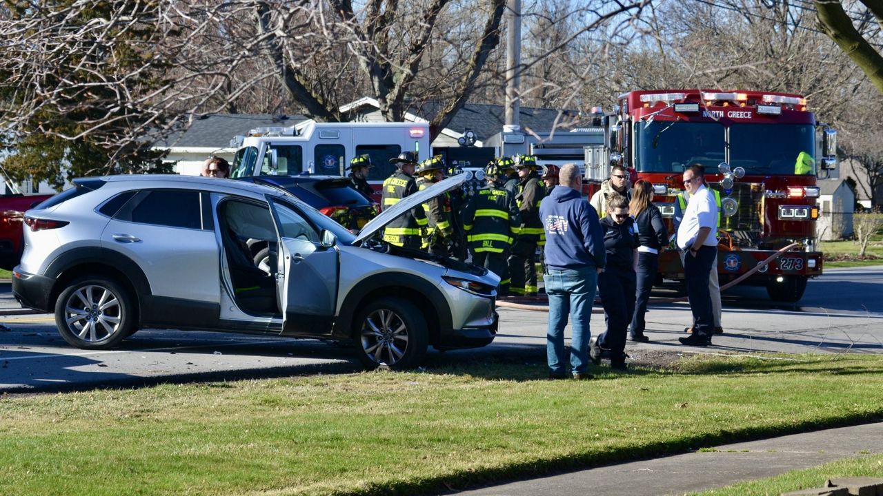 A crash in Greece on Thursday. (Spectrum News 1 Photo)