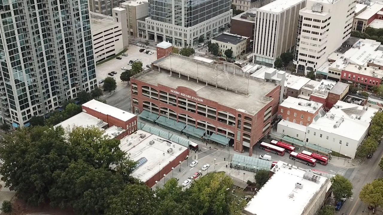 Private security officers patrol downtown Raleigh