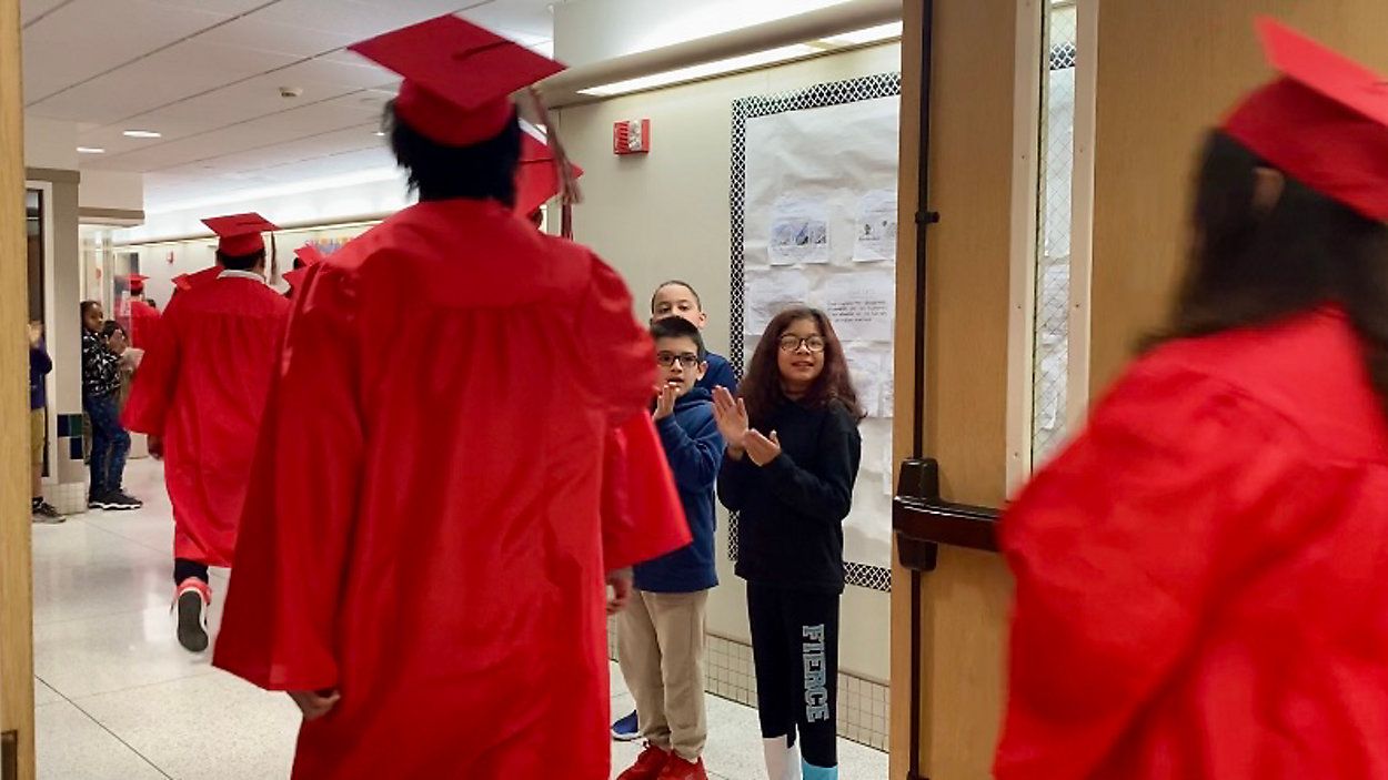 Claremont Academy seniors hold 'grad walk'