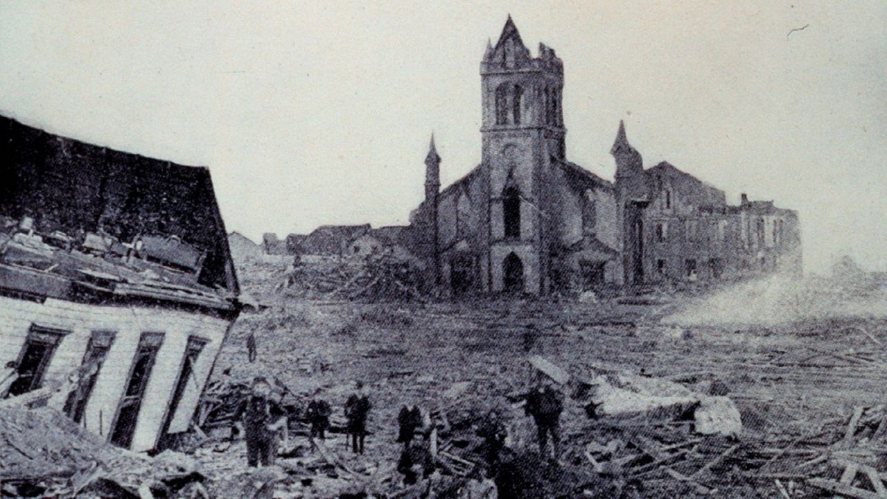 1900 Hurricane damage in Galveston, TX