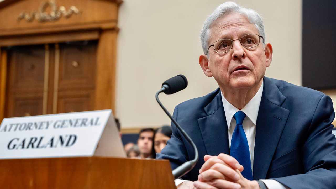 FILE - Attorney General Merrick Garland testifies during a House Judiciary Committee hearing on the Department of Justice, Tuesday, June 4, 2024, on Capitol Hill in Washington. (AP Photo/Jacquelyn Martin)