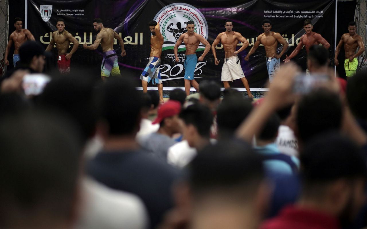 AP PHOTOS: In Gaza, bodybuilding competition provides escape