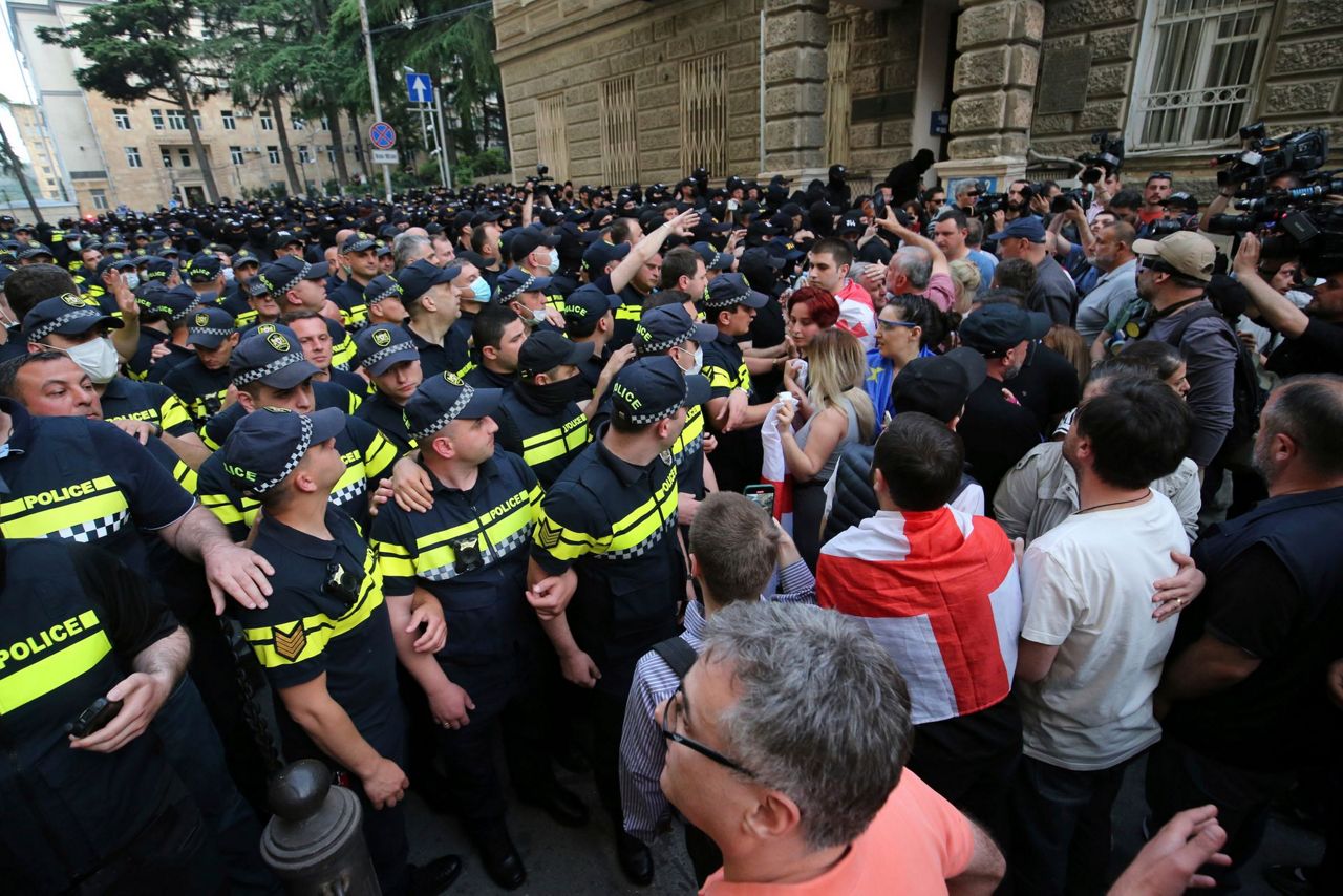 Dozens Of Arrests. Scuffles In Parliament. Chaos Around Georgia's So ...