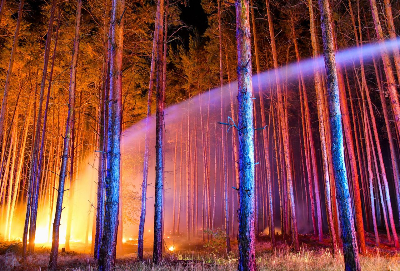 Huge wildfire spreads southwest of Berlin