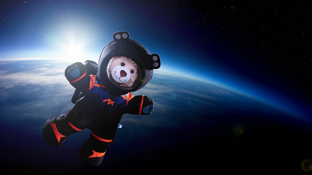 The newly released Axiom Space Bear wearing a next-generation spacesuit is now available exclusively online at Build-A-Bear and Axiom Space. (Photo Credit: Axiom Space)
