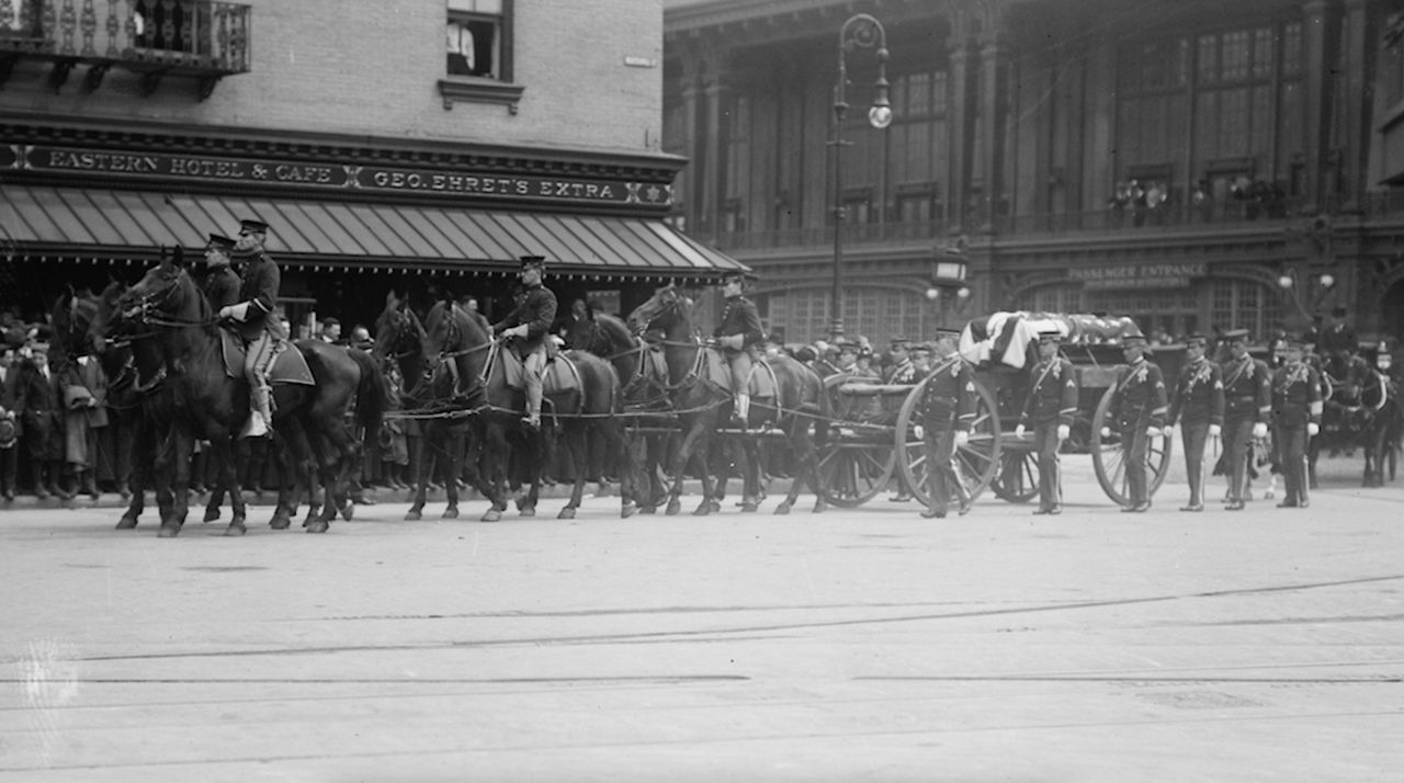 The funeral procession for President Ulysses S. Grant in New York City on August 8, 1885. (Photo courtesy the Library of Congress)