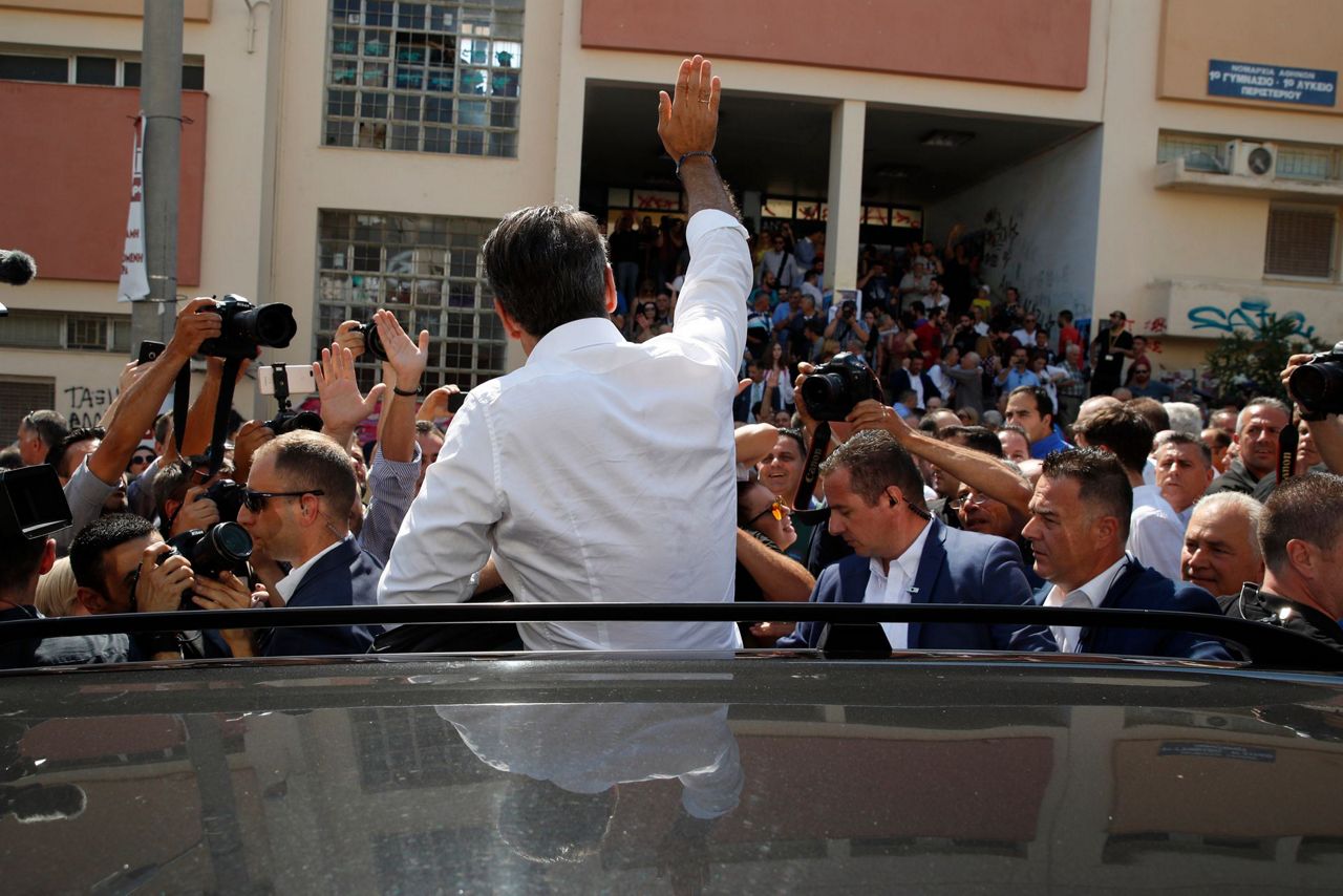 The Latest Exit polls give conservative Greek election win