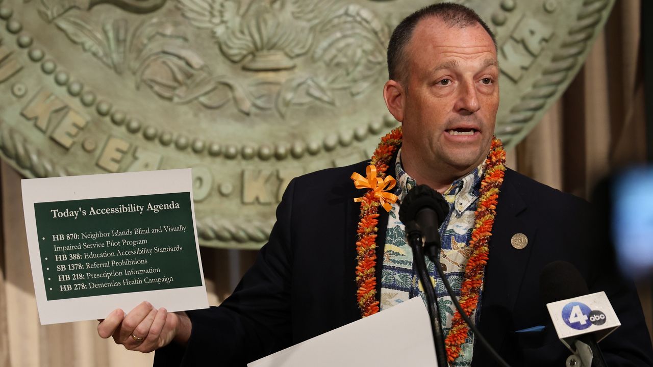 Gov. Josh Green at Friday's bill signing ceremony. (Photo courtesy of Gov. Josh Green's Office)