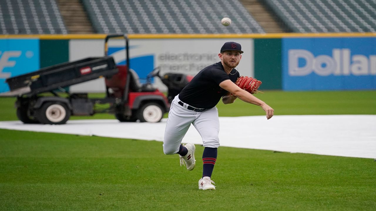 CLEVELAND, OH - AUGUST 01: Cleveland Guardians relief pitcher