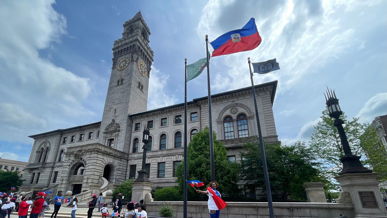 Haitian Flag Day raising Worcester