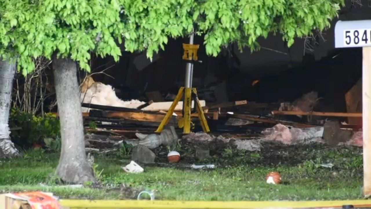 house explosion aftermath