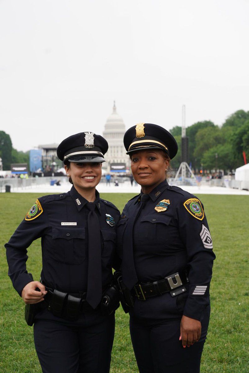 Houston Police officers are in Washington D.C. on May 15, 2018 for the nationwide Peace Officers Memorial during Police Week. 