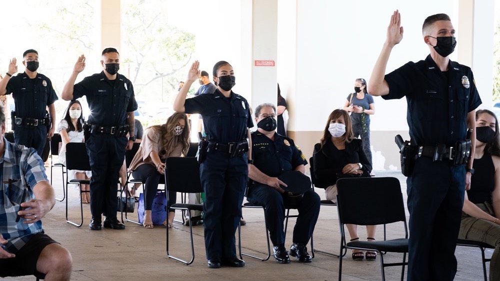 The Honolulu Police Department's 201st recruit class graduated from the police academy in 2022, amidst a worsening staffing shortage within the department. (Honolulu Police Department, file)