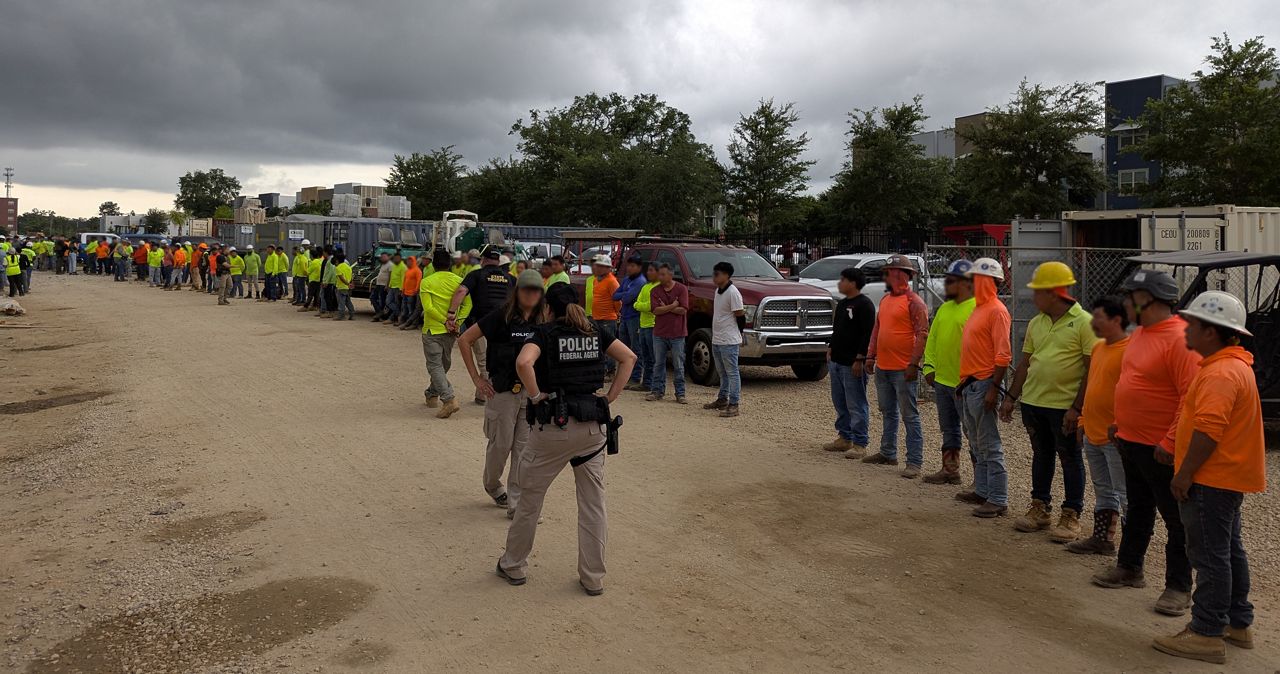 Federal and state police in Tallahassee arrested more than 100 undocumented migrants at a construction site on May 29, 2025 near Florida State University (Image via Homeland Security Investigations)
