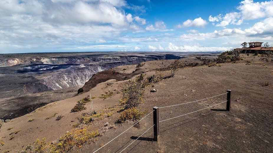 Portions of Hawaii Volcanoes National Park will be closed to vehicles due to wildfire concerns. Pictured: Uekahuna adjacent to Jaggar Museum. (NPS Photo/Janice Wei)
