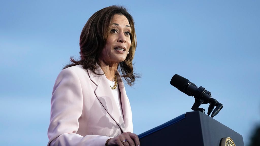 Vice President Kamala Harris speaks during a Juneteenth concert on the South Lawn of the White House in Washington, Monday, June 10, 2024. (AP Photo/Susan Walsh)