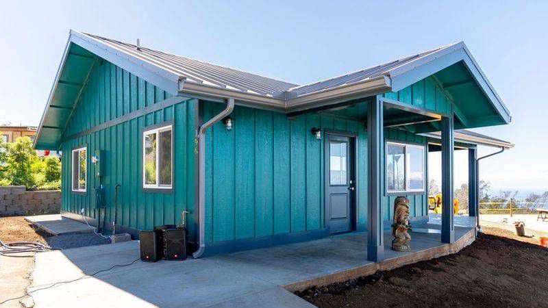 Thomas Liu’s newly built 860-square-foot cottage. (Photo courtesy of County of Maui)