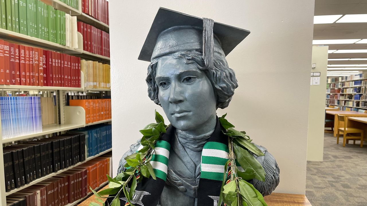 A bronze bust of Alice Augusta Ball. (Photo courtesy of the University of Hawaii)