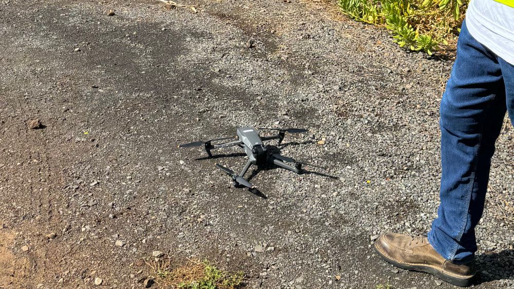 The drones are a new tool in the effort to mitigate wildfires. (Courtesy Hawaiian Electric)