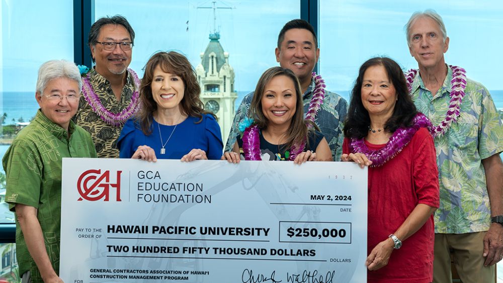 The $250,000 donation from GCA will develop and launch the first and only graduate degree in construction management offered in Hawaii. (Photo courtesy of Hawaii Pacific University)