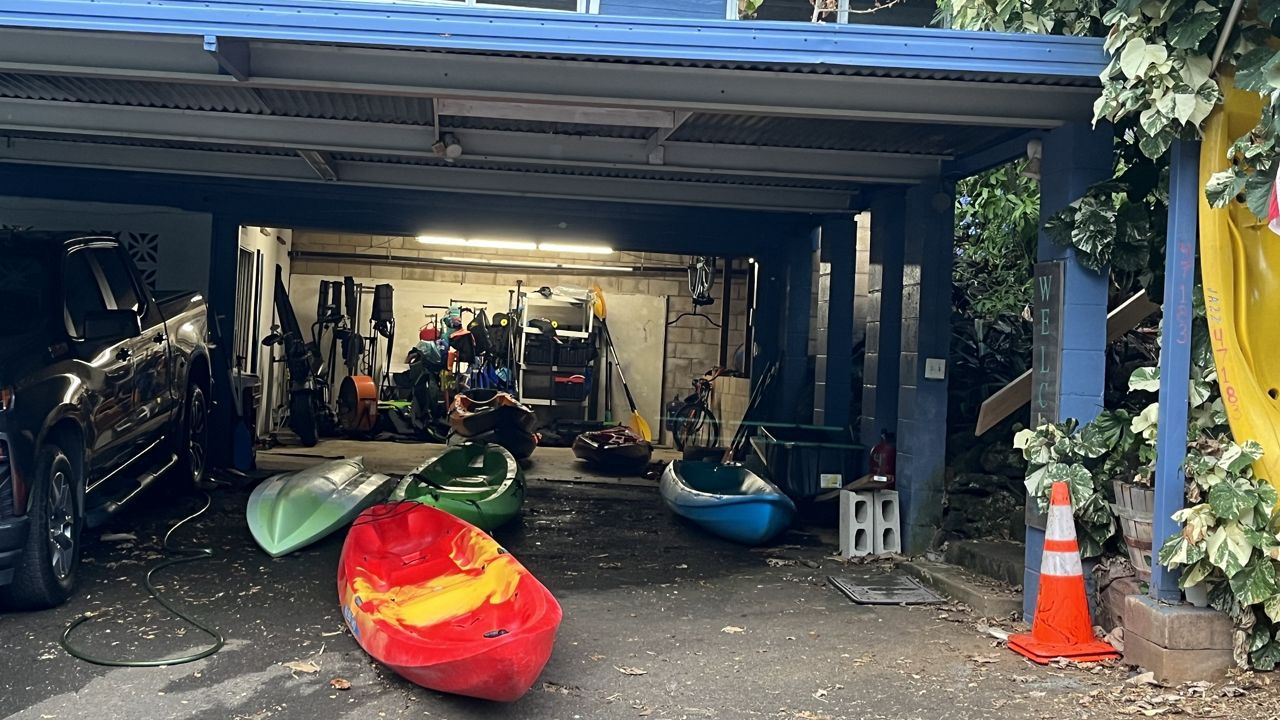 Janell Jensen operated Ohana Kayak Rentals from her home garage near Kaneohe Bay. (Photo courtesy of DLNR)