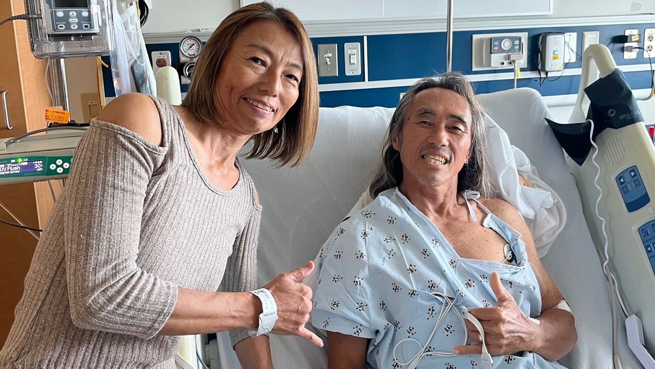 Kenji Nonaka, who lost his leg in a shark attack last Friday while surfing, was discharged from the hospital on Thursday. (Photo courtesy of GoFundMe)