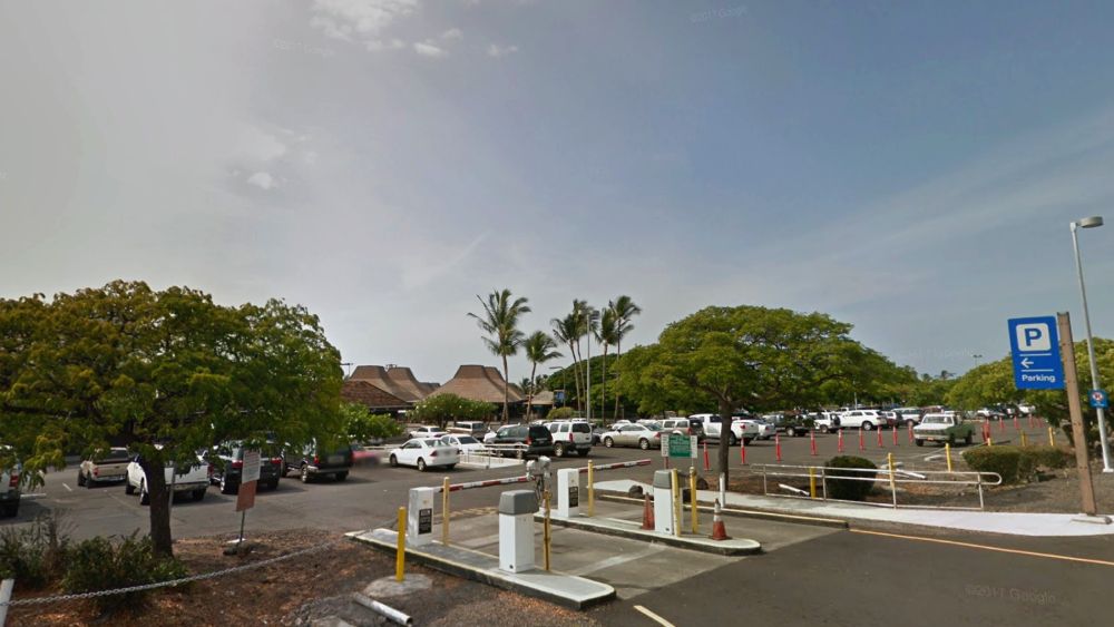 The Ellison Onizuka Kona International Airport at Keahole is the last major airport in the state to discontinue monthly parking. (Google Street View)