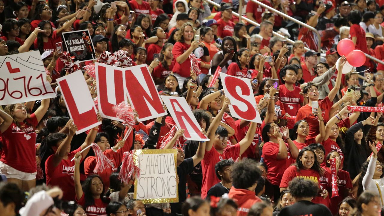 Lahaina residents came out in droves to see their beloved Lahainaluna football team compete in the weeks after the Aug. 8, 2023, wildfires wiped out much of their hometown.