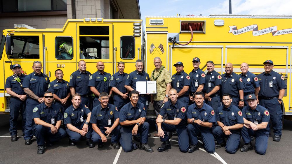 A century of service by the County Department of Fire and Public Safety was honored and recognized at a ceremony last week. (courtesy County of Maui)