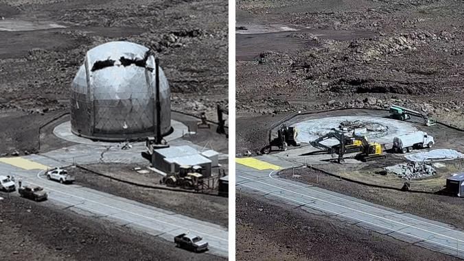 Caltech Submillimeter Observatory is also in its final stage of decommissioning. (Photo courtesy UH)